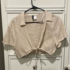 Crop top linen